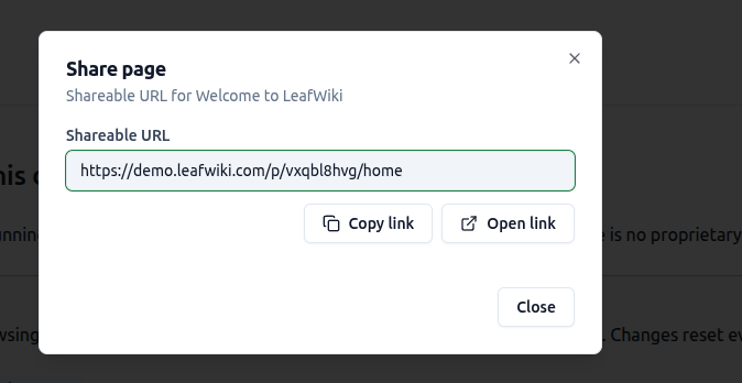 Permalink on page view